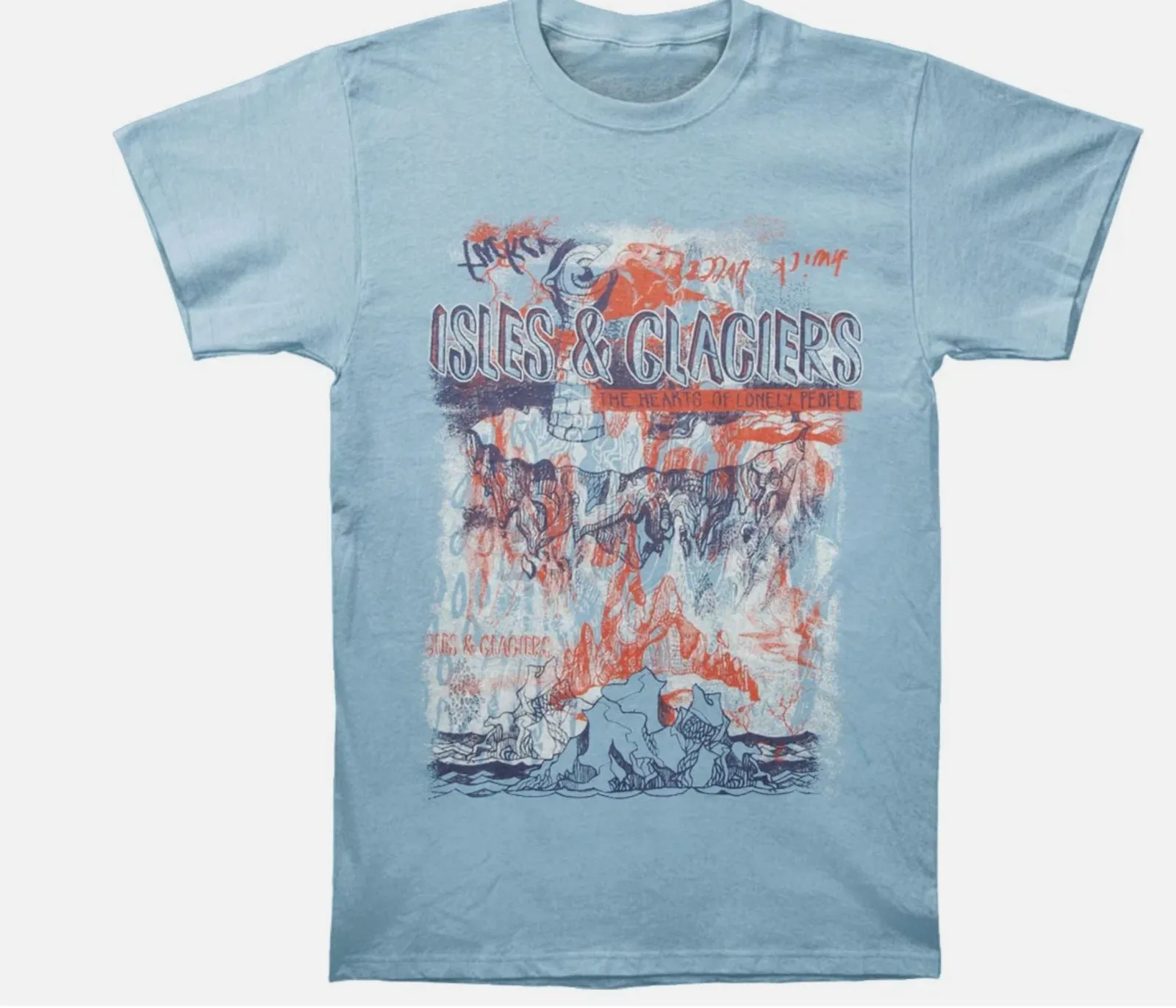 Isles & Glaciers The Hearts Of Lonely People Light Blue All Size