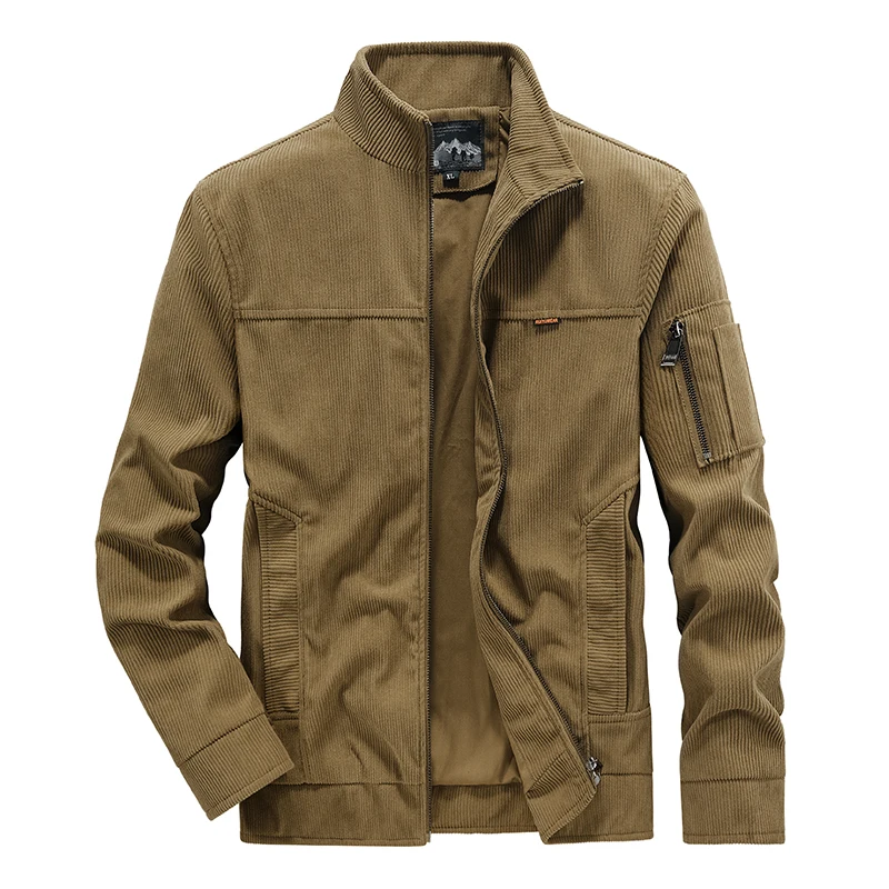 

Men's Jacket New Spring Autumn Solid Color Fashion Jackets New Male Stand Collar Coats Casual Jackets for Men Plus Size