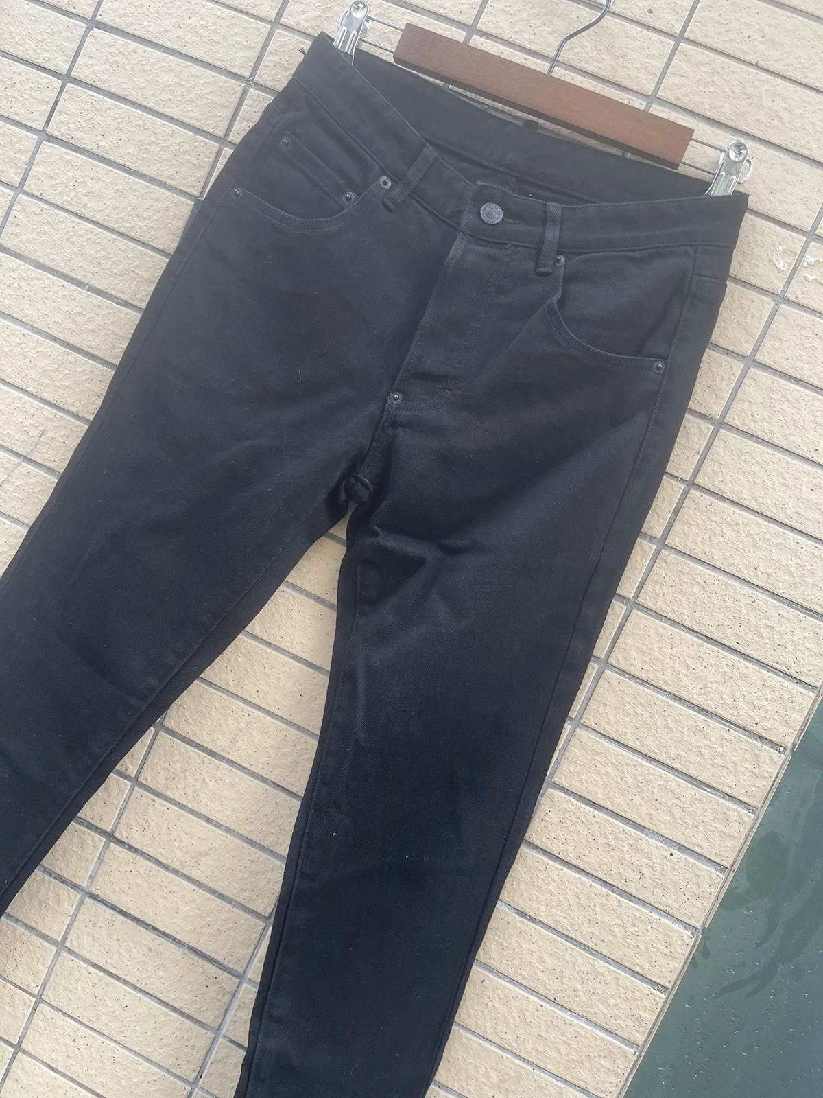 2024 Spring/Summer New D2 Jeans for Men, Washed, Scratched, Patched, Painted, Simple and Versatile, Small Feet, Blue