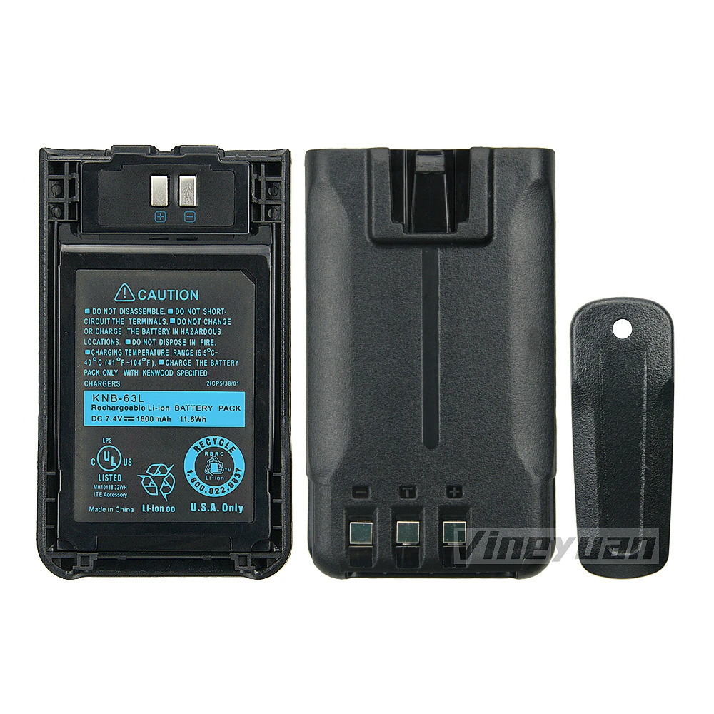 KNB-63L 1600Mah Vervangende Li-Ion Batterij Voor Kenwood TH-K20A TH-K20E TH-K40A TK-2000 TK-3501 TK-U100 Twee Manier Radio Batterij