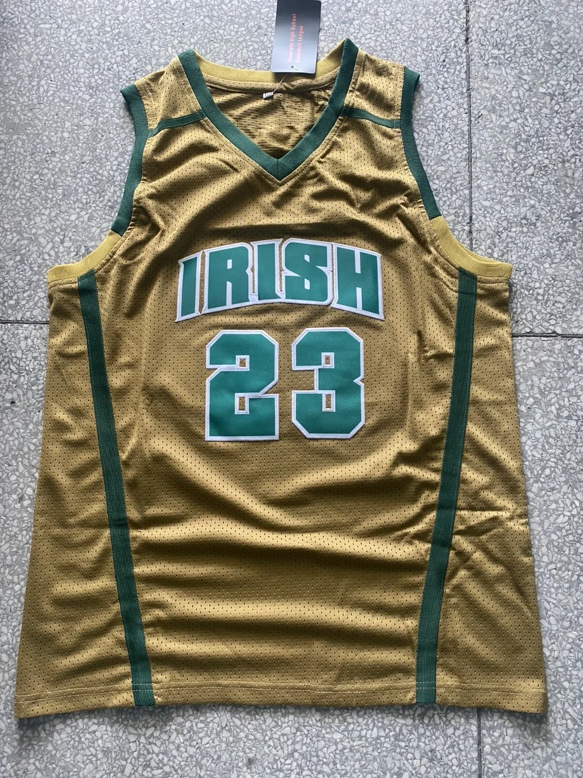 

Джеймс 23, средняя школа, земля, желтый бейсбольный трикотаж с вышивкой, принадлежности для спортивных болельщиков, баскетбольный orm, жилет для фанатов