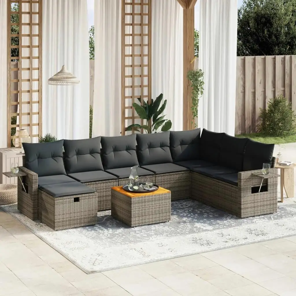 

Elegant Grey Garden Sofa Set for Outdoor Seating Comfortable Patio Furniture Modern Design 5 Piece Conversation Set