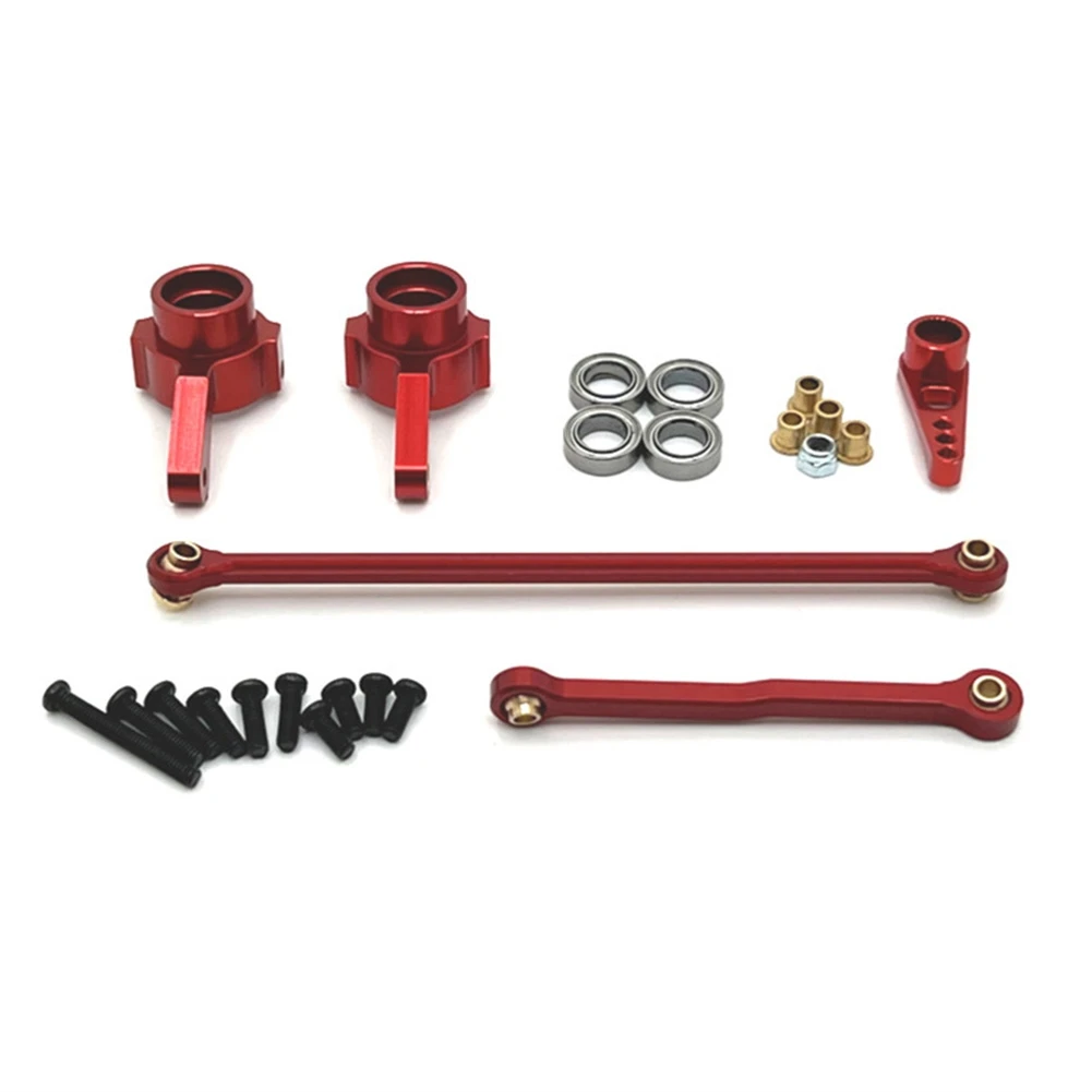 YKH_RC Kit leva sterzo auto per 1/12 MN82 MN78 D90 D91 D96 MN98 Rosso