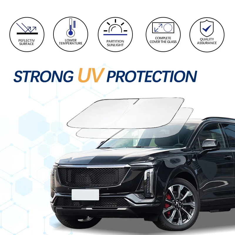 

Windshield Sun Shade For Cadillac XT5 Sunshade Sun Visor Protector Foldable Blocks UV Rays Keep Your Car Cooler