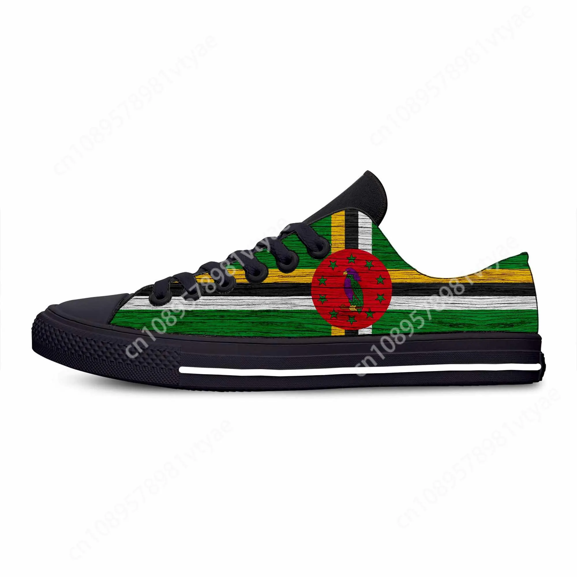 Dominica Dominican Flag Patriotic Pride Cool Funny Casual Cloth Shoes Low Top Comfortable Breathable 3D Print Men Women Sneakers