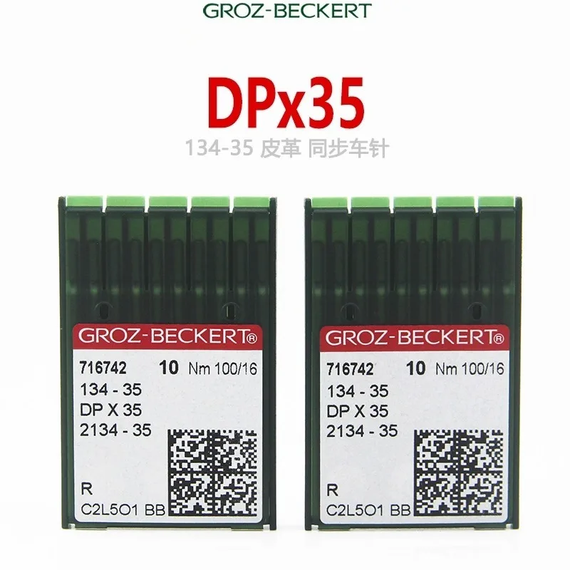 

DPX35 Groz-Beckert For Industrial Sewing Machine Needles 134-35 2134-35 Fit Leather Fabric PFAFF & ADLER 100needles=1box