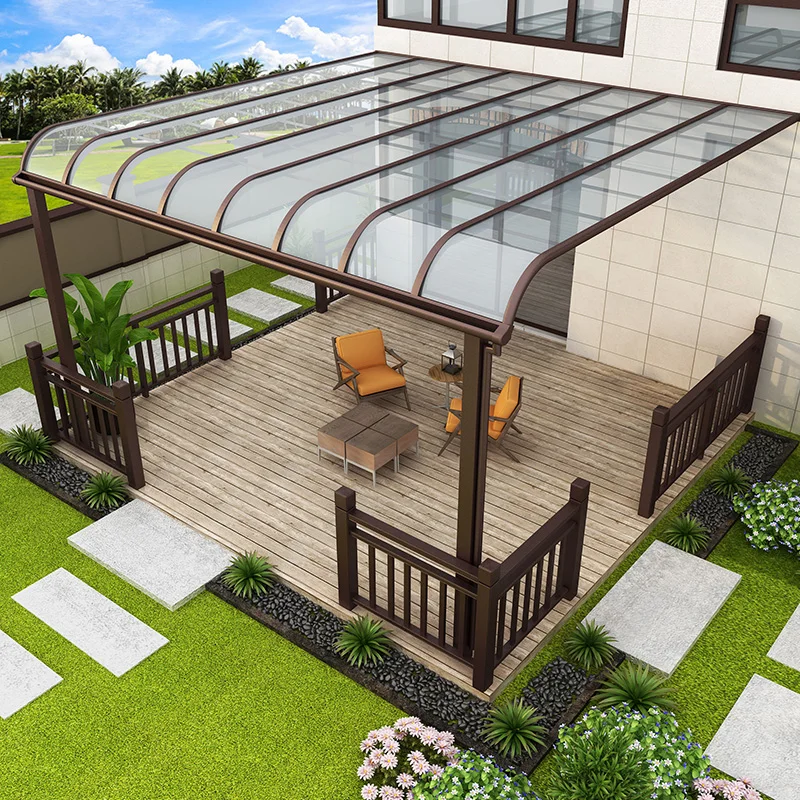 Canopy carport pergola Garden buildings sunroom pavilion tonnelles Polycarbonate terrace patio protection against rain outdoor