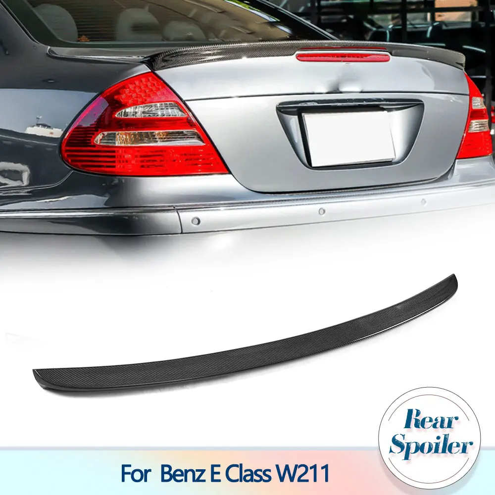

Car Rear Trunk Wing Spoiler for Mercedes Benz E Class W211 E55 E63 AMG 2003-2009 Carbon Fiber Rear Trunk Boot Lip Spoiler Wing