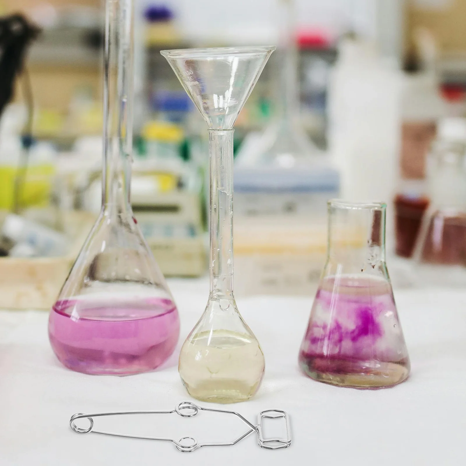 

10Pcs Steel Laboratory Tube Clamps Spring-Loaded Test Tube Holders Durable Metal Clips for Lab Experiments Steel Clamp