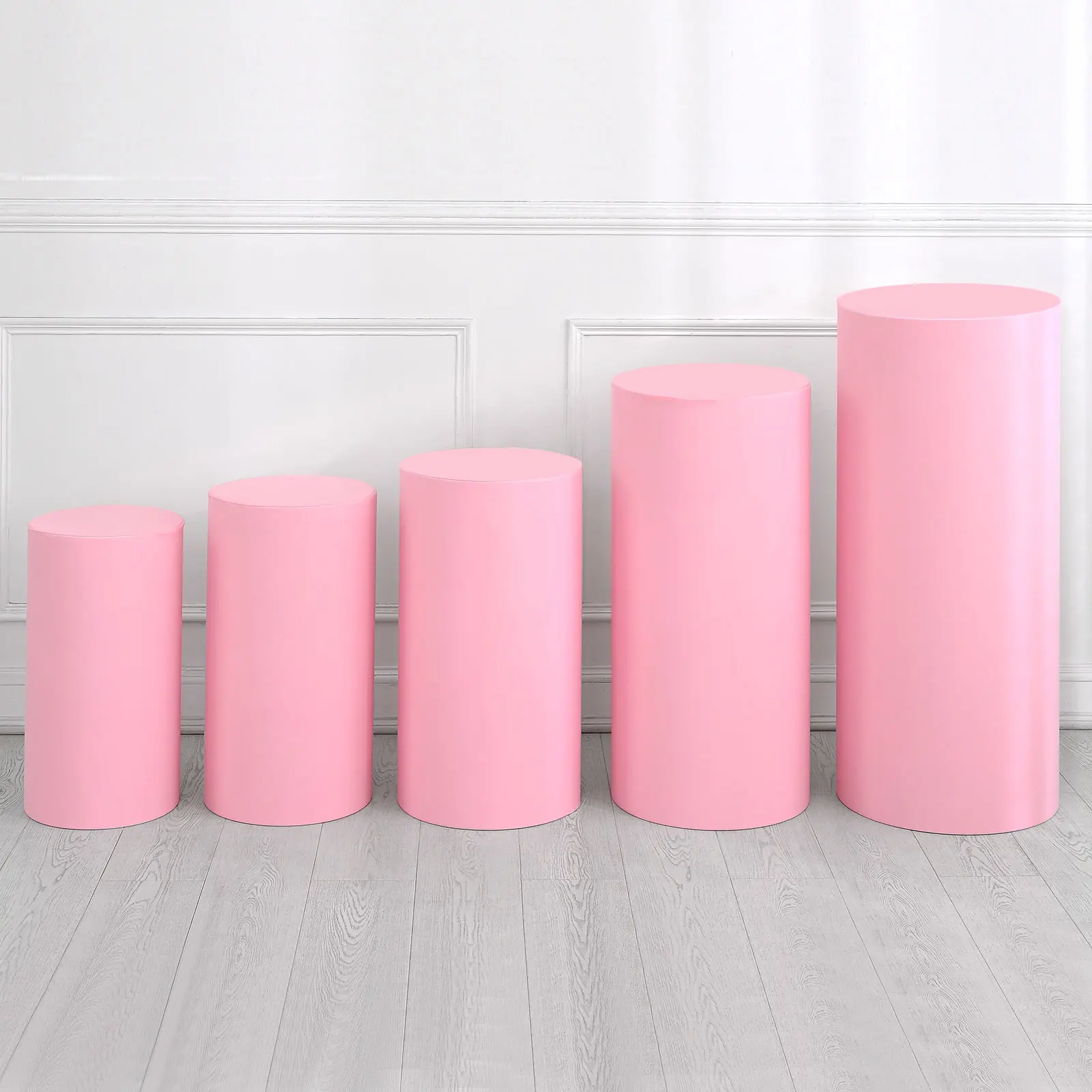 3/5pcs Elastic Pedestal Column Cylinder Covers Plinth Stand Cover Cylinder Spandex Stand Covers for Birthday Wedding Decoration