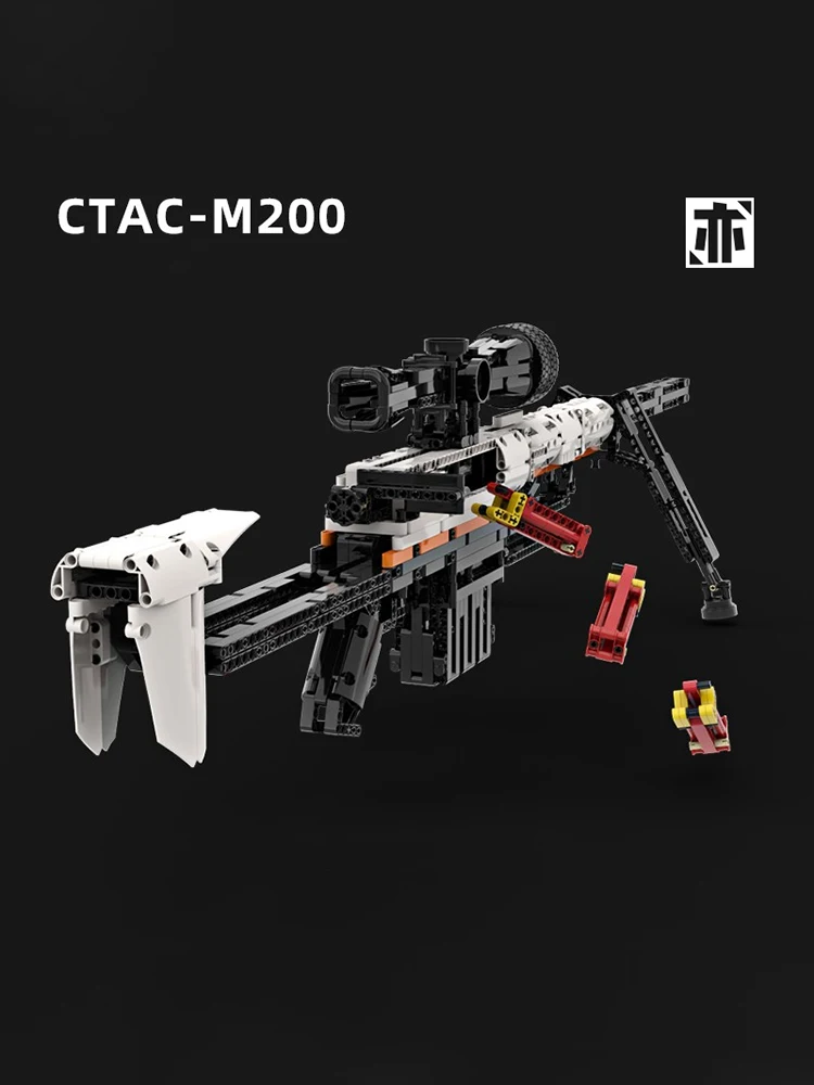 1849PCS Creatieve M200 Sniper Rifle Bouwstenen MOC Technische Kan Projectiel Schelpen Schieten Monteren Bakstenen Speelgoed Cadeau - afbeelding 2