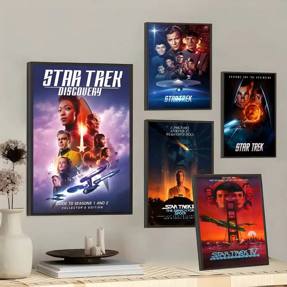 Retro S-Star-T-Trek Sticky Posters Vintage Room Home Bar Cafe Decor Room Wall Decor