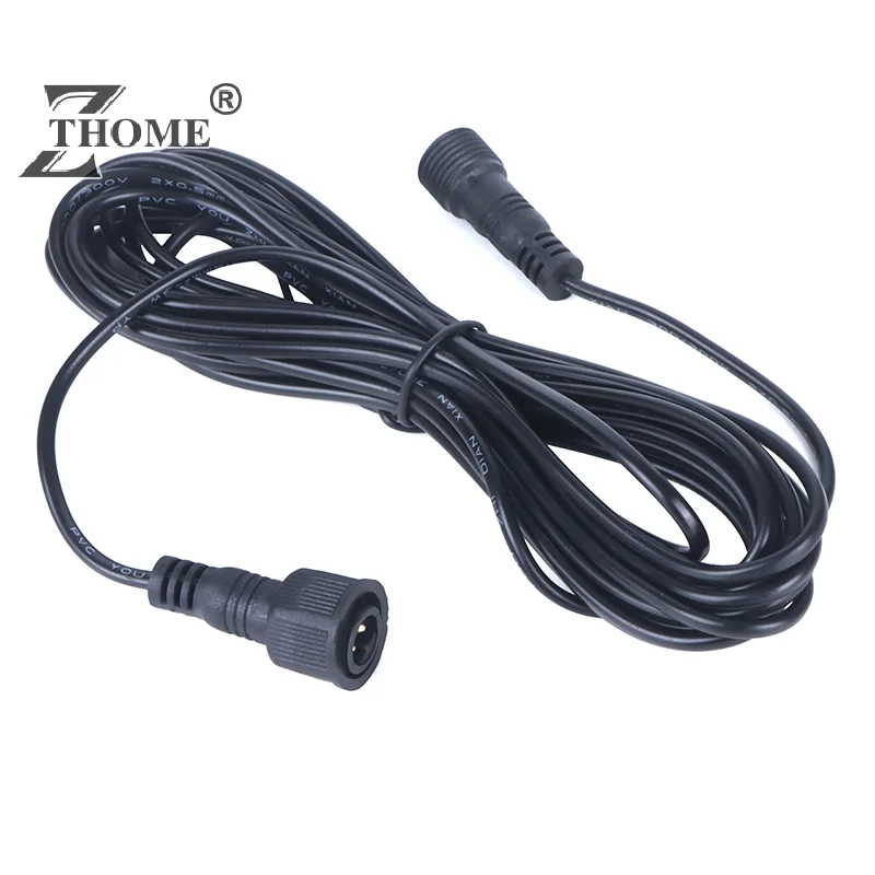 5 Meter Extension Cable For Solar Spotlight Waterproof Cable 2 Pin Male To Female Connector Floodlight Universal 5M Cable