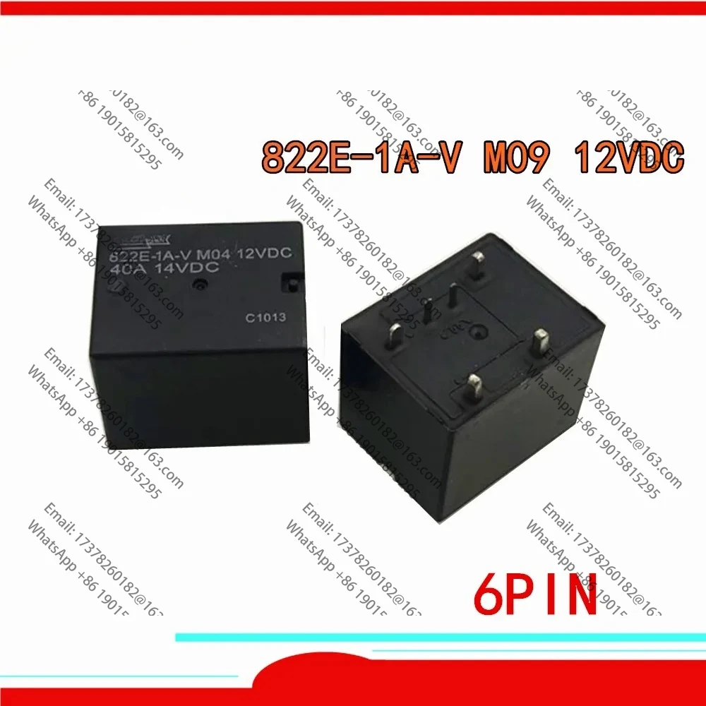 

5PCS/LOT 100%Original New Relay 822E-1A-V M09 12VDC 822E-1A-V-M09-12VDC 822E 1A V M09 12VDC 40A 6PIN general HFKP-012-1H6T