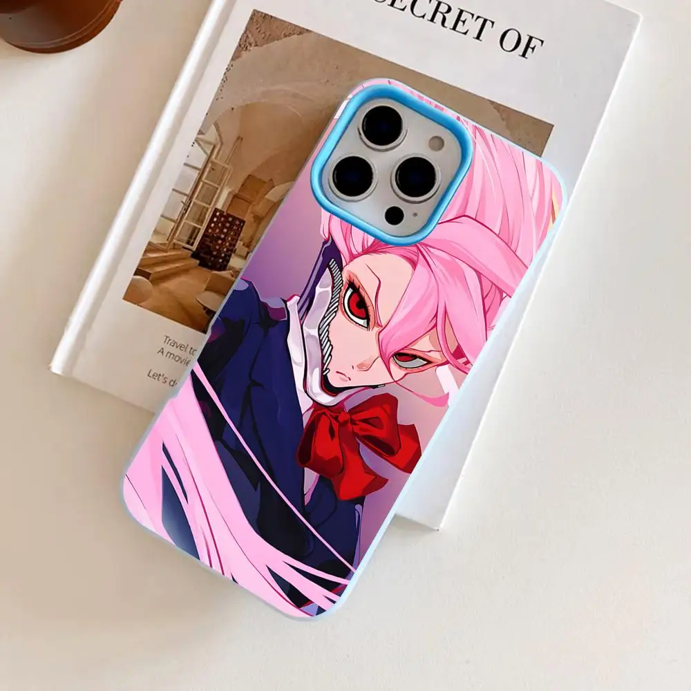 

Dandadan Aira Shiratori Jelly Double layer Light Blue Mobile Phone Case for iPhone 17 16 15 14 13 12 11 Air Pro Max Plus