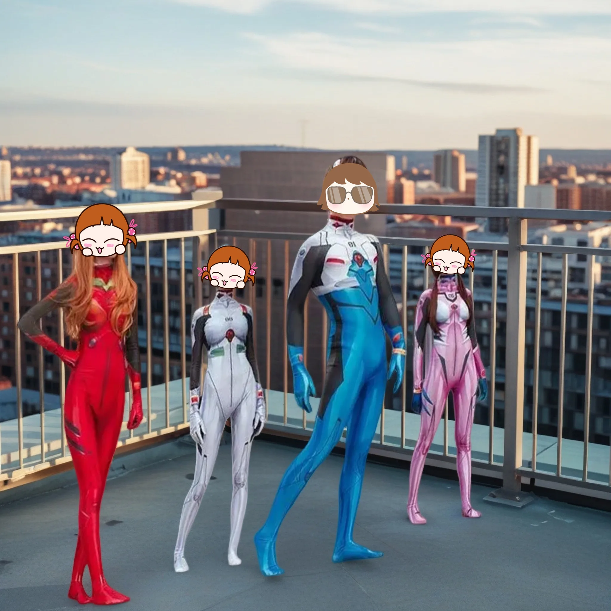 Adults Rei Ayanami Asuka Langley Soryu Mari Makinami Cosplay Costume Anime 3D Print Zentai Bodysuit Halloween Party Jumpsuit