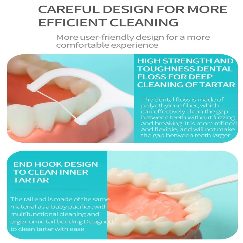 อุปกรณ์ทำความสะอาดฟันที่เพรียวบางและเรียบระหว่างซี่ฟันมีความทนทานต่อการใช้ไหมขัดฟันแบบพกพาทำความสะอาดที่แข็งแรง
