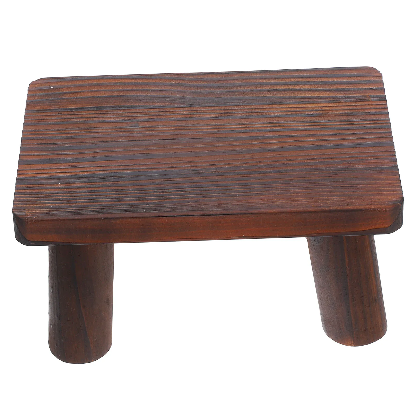 

Elderly Wooden Step Stool Portable Bedside Footstool Small Rustic Plant Stand for Bathroom Kitchen Bedroom Decor