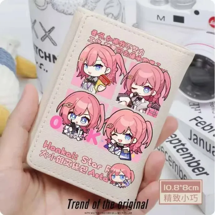 

Anime Honkai: Star Rail Asta Fashion Wallets PU Purse Card Coin Hasp Money Bag Cosplay Gift B396 Anime