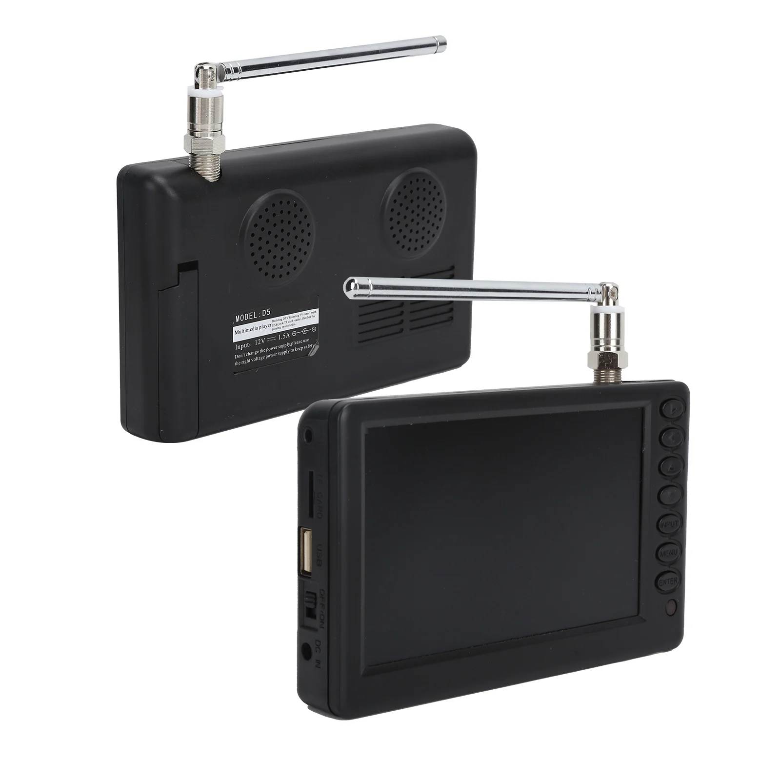 LEADSTAR-تلفاز رقمي محمول ، تلفاز ATSC للسيارة ، تخييم ، مطبخ ، 5 بوصة ، قابس أمريكي ، 110 إلى 220 فولت