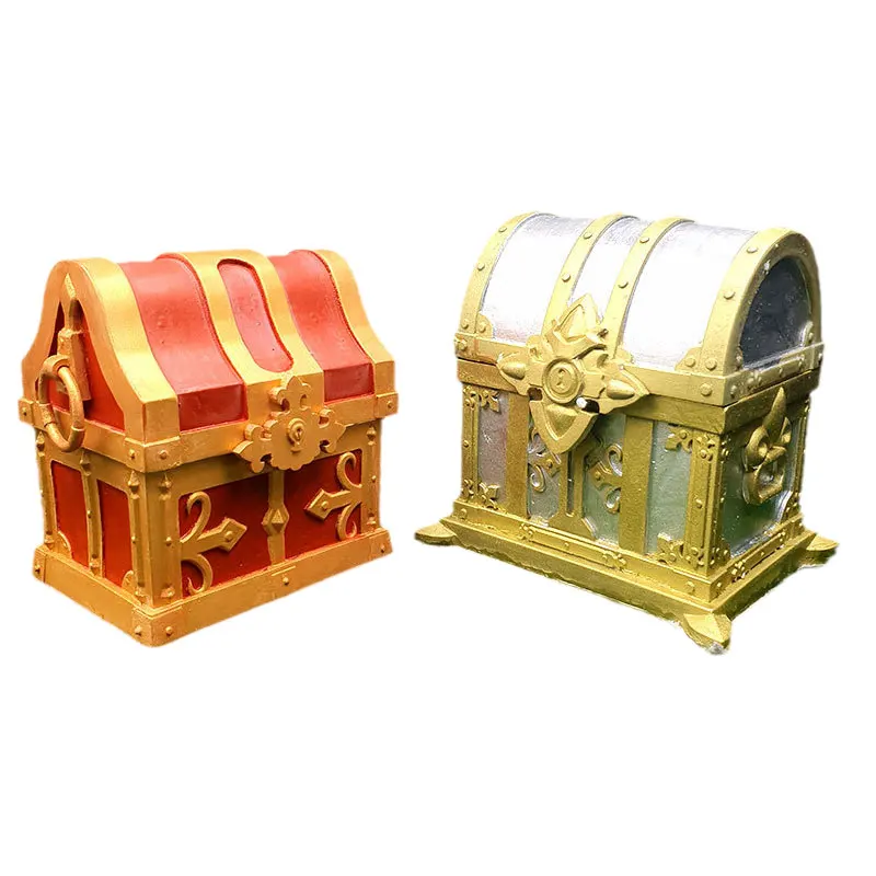 Game Genshin Impact Treasure Chest Teyvat Series Gorgeous Precious Metal Treasure Box For Party Favors Cosplay Props Gifts