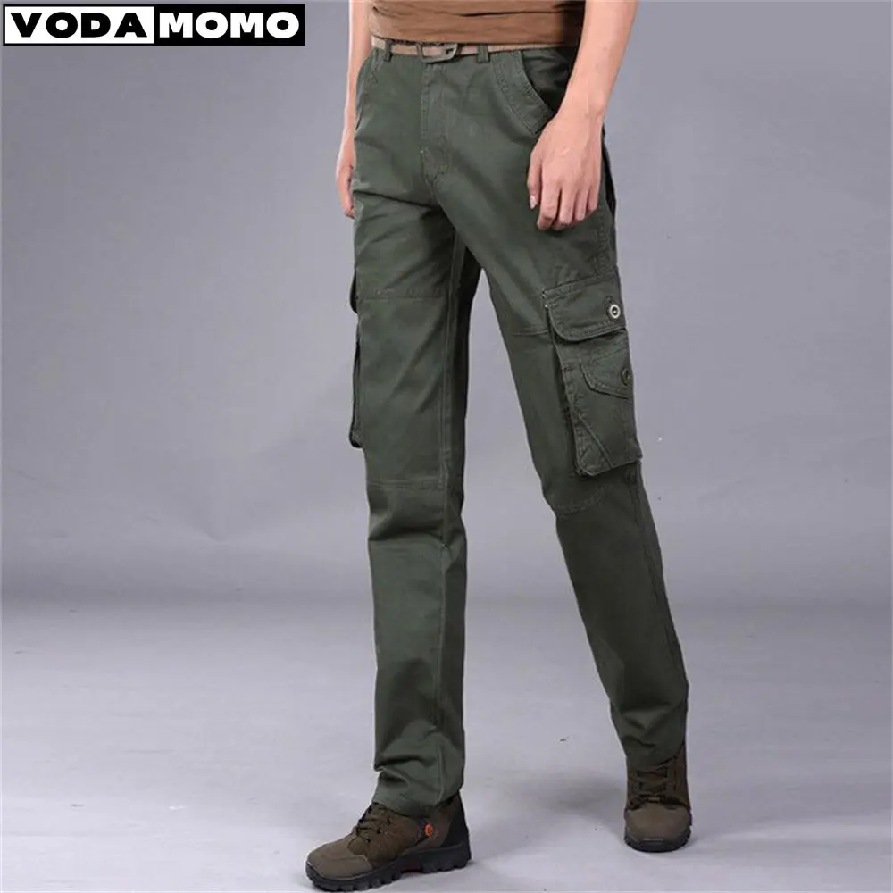 

Men's Cargo Pants Mens Casual Multi Pockets Military Tactical Pants Men Outwear Army Straight Winter men Pants Trousers