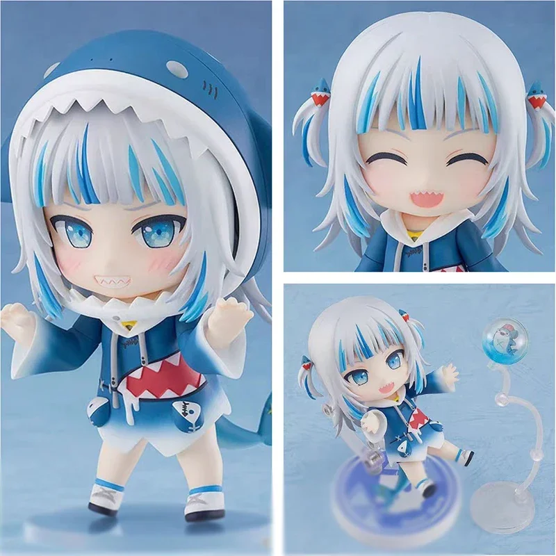 Anime Q Version Hololive 1688 Action Figures Cute Shark Gawr Gura Figure Nendroid Kawaii PVC Collectible Model Toy Birthday Gift