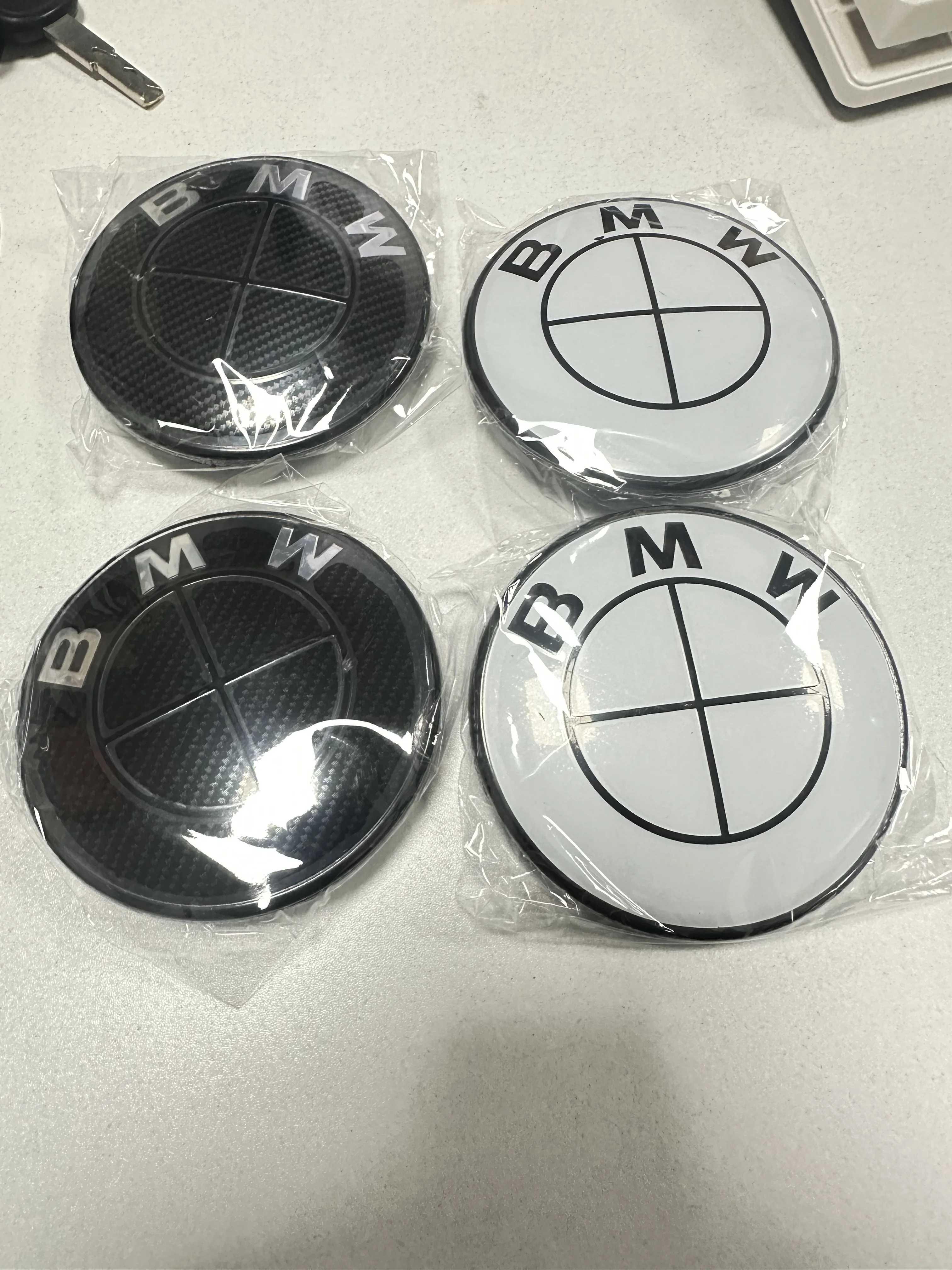 

New Hood/Trunk Emblems Wheel Hub Covers For BMW E87 F20 F52 F23 F45 F46 E46 E90 E92 E93 F30 G60 F90 F34 F35 G28 G30 G38 F32 F33