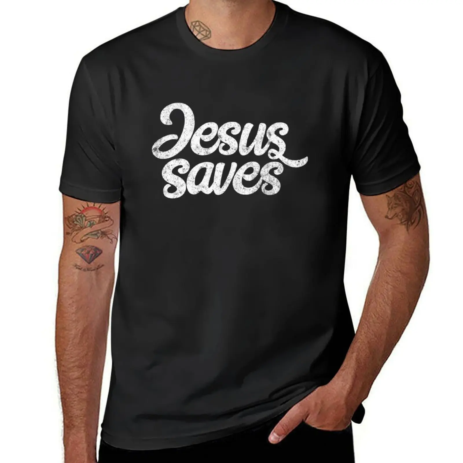 

Jesus Saves \t T-Shirt blacks funnys for a boy summer tops t shirts for men pack