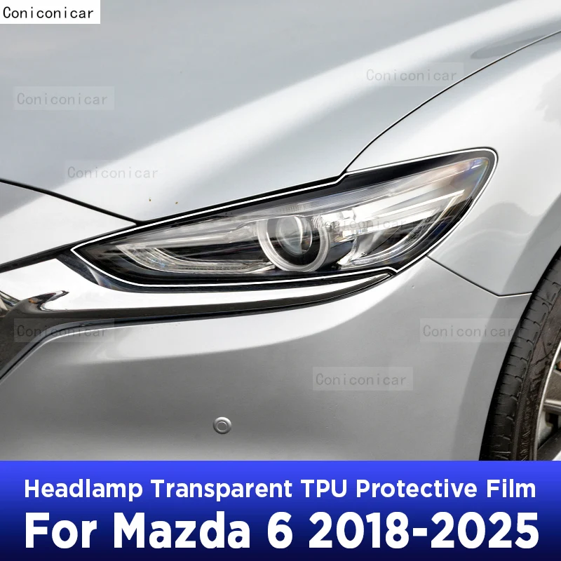 

Car Headlight Protection Transparent Anti-Scratch Protective Film TPU Stickers For MAZDA 6 2018-2025 Accessories