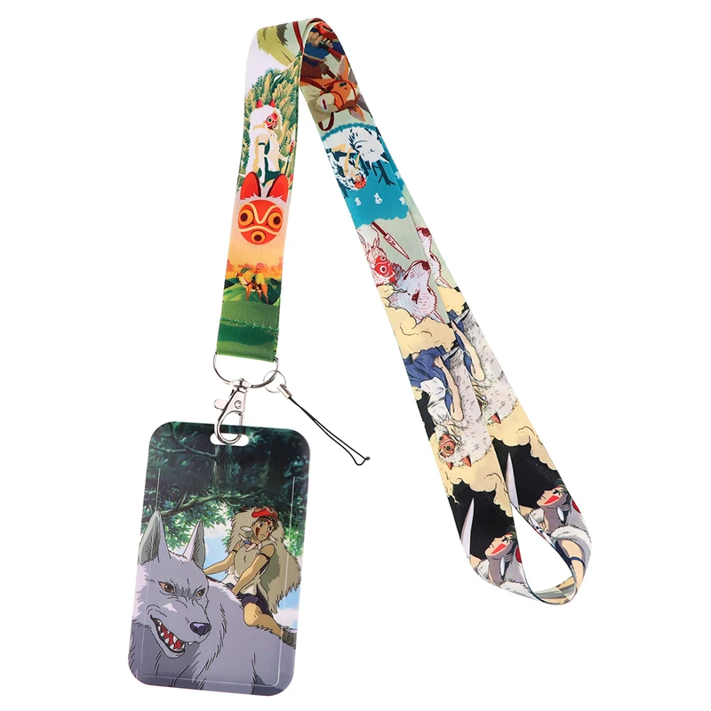 Cartoon Princess Fashion Lanyard ID Badge Holder Bus Pass Case Cover Clip Bank Credit Card Holder Strap Card Holder Decorations