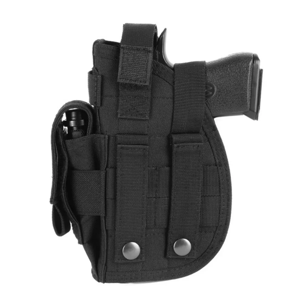 Tactical Molle Waist Belt Holster - Right Hand Pistol Case Airsoft Hunting Pouch for Glock, Combat Utility