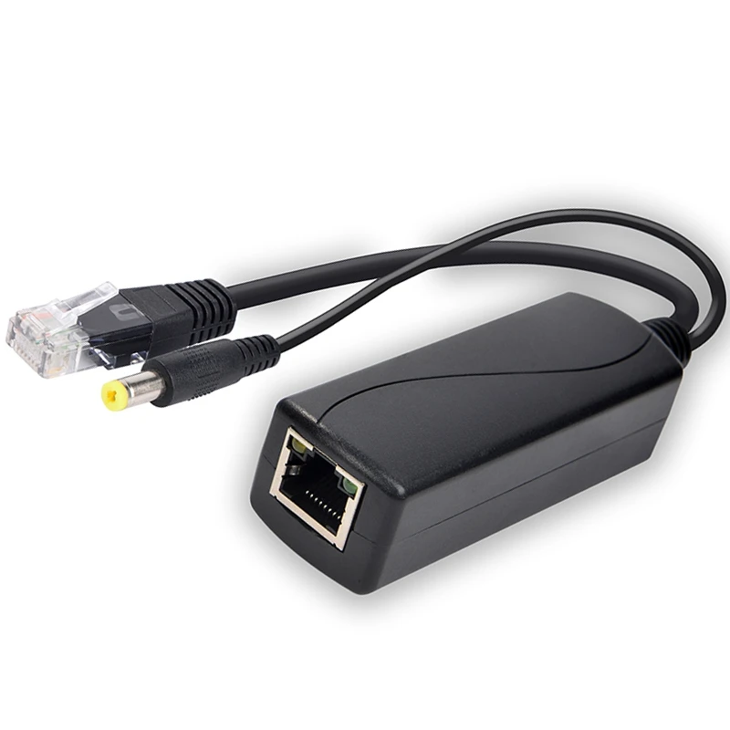 تصنيع PS0502G 5V 2.4A Gigabit Poe Splitter يدعم نقل البيانات 10/100/1000Mbps