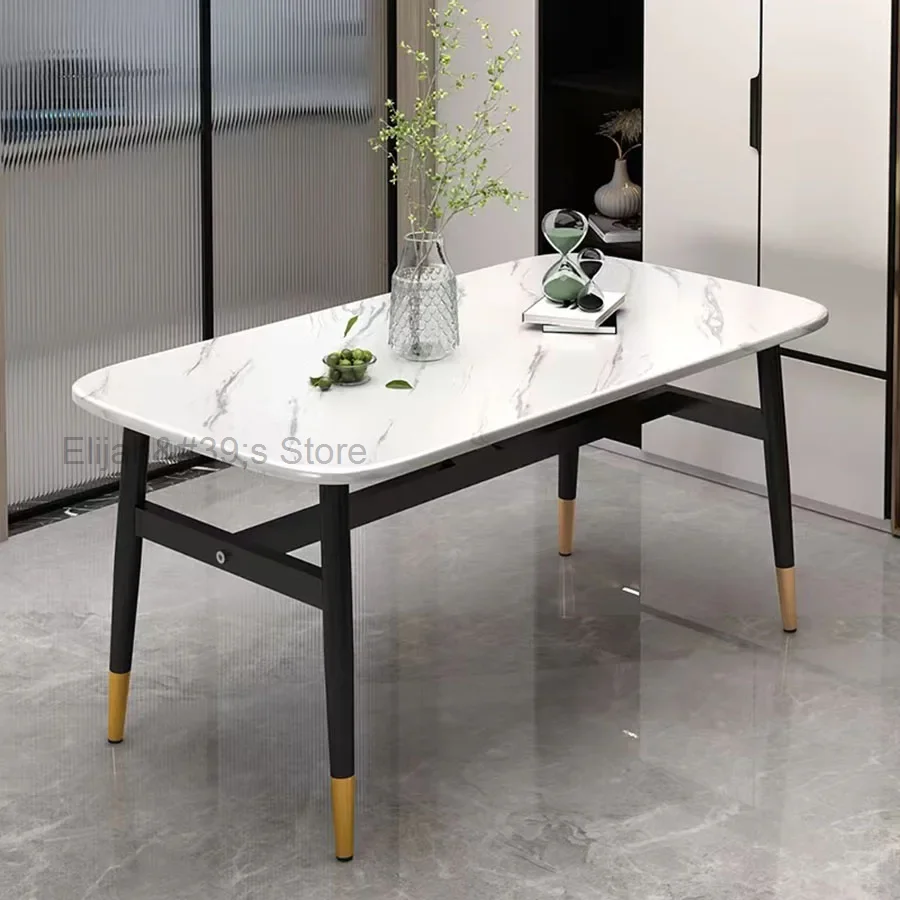 Legs Coffee Marble Dining Table Waterproof Office Gold DiningTable And Chairs Marble Penteadeira Livingroom Furniture Set