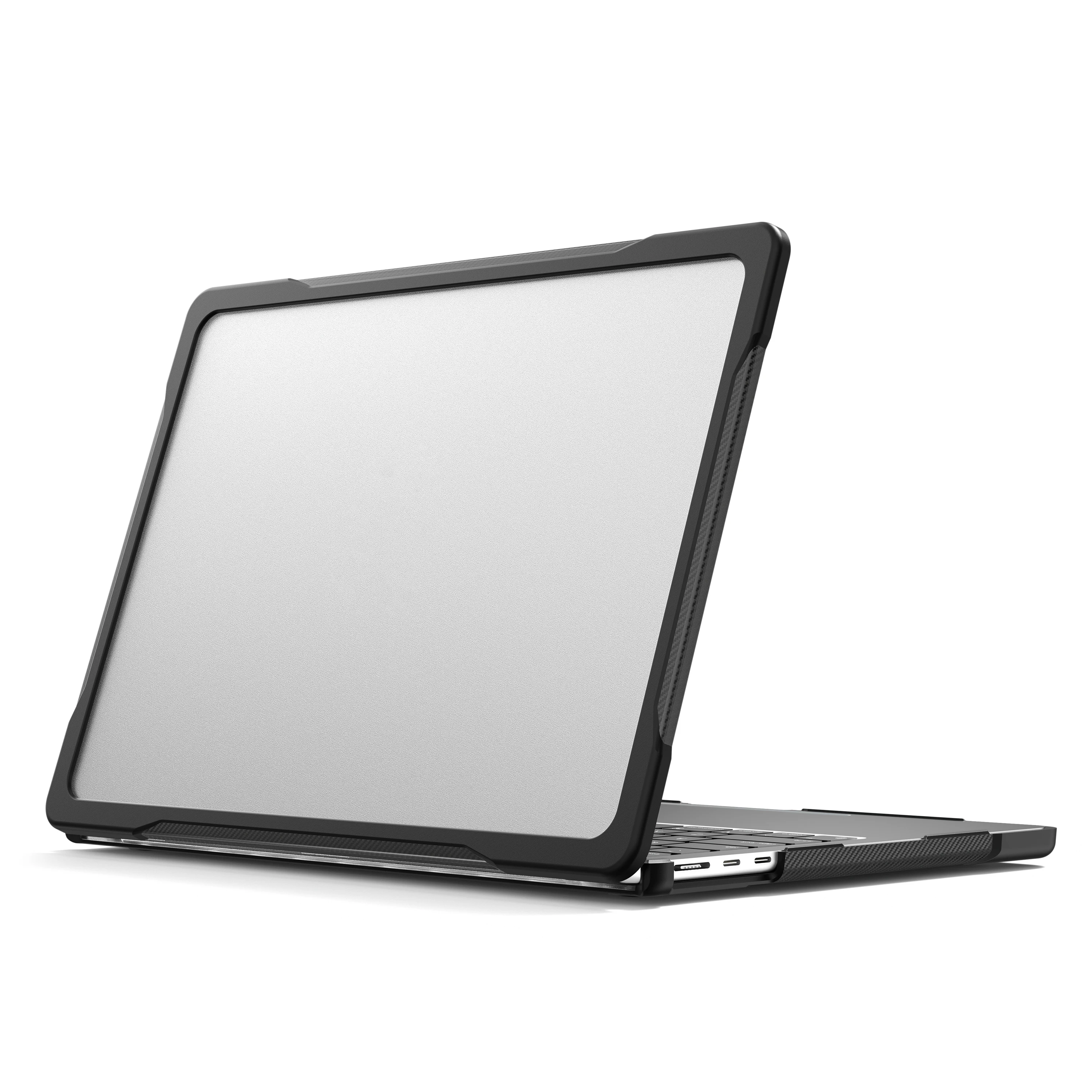 Soft Edge TPU PC Hybrid Semi-Transparent Protective Case for MacBook Air 13 Inch 2022-2026
