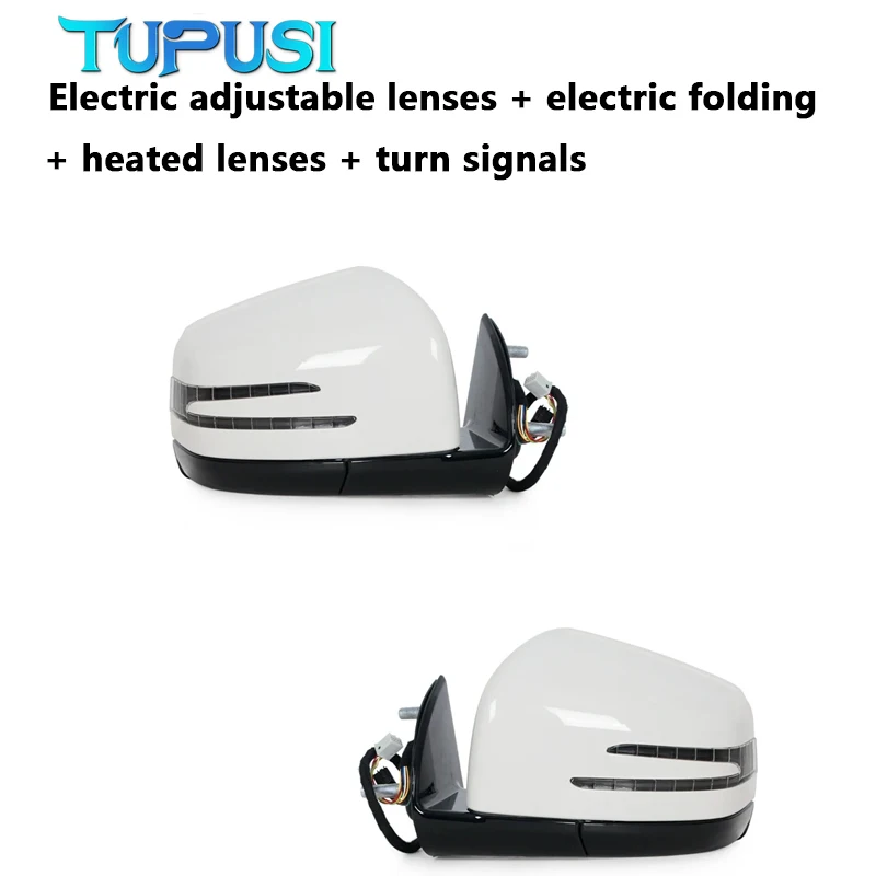 1668100164 1668100264 Czarny Zespół Lusterka Bocznego Samochodowego z Regulacją Elektryczną do Mercedes Benz W164 X164 ML GL Cl 2005-2019