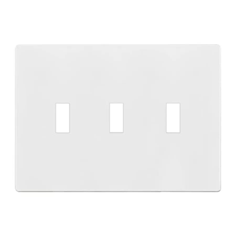 

Triple Toggle Switch Wall Plate, Child Safe Light Switch Cover, 3-Gang 4.68" x 6.53", Unbreakable Polycarbonate Thermoplastic,