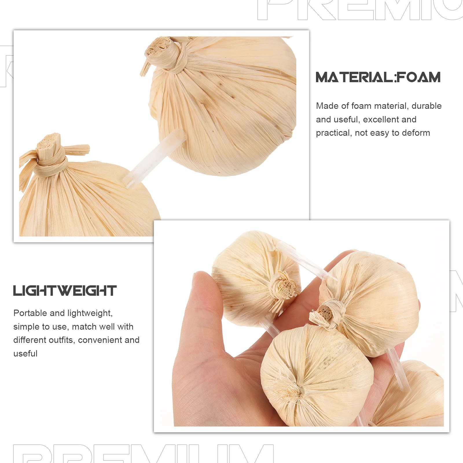 

Artificial Garlic String Wreath Fake Garlic Decor Simulation Prop For Halloween Party Cosplay Stage Performance