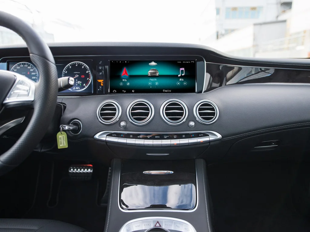 ODTOPCAR-adaptador inalámbrico CarPlay para Mercedes Clase S V222 Audroid, navegación automática por Apple con pantalla táctil 12,3, Pantalla Completa