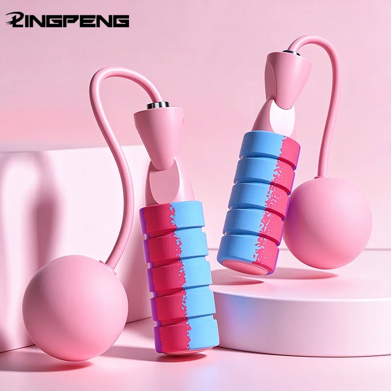 Jump Rope for Home Two-Tone Cordless Large Ball Jump Rope Gym Portable Fitness Skipping Rope Equipment