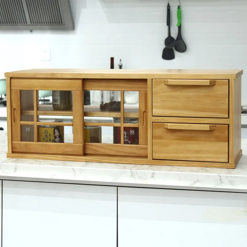 Home Solid wood mini storage cabinet, cupboard, seasoning , small side cabinet, dining table, organizing cabinet, kitchen