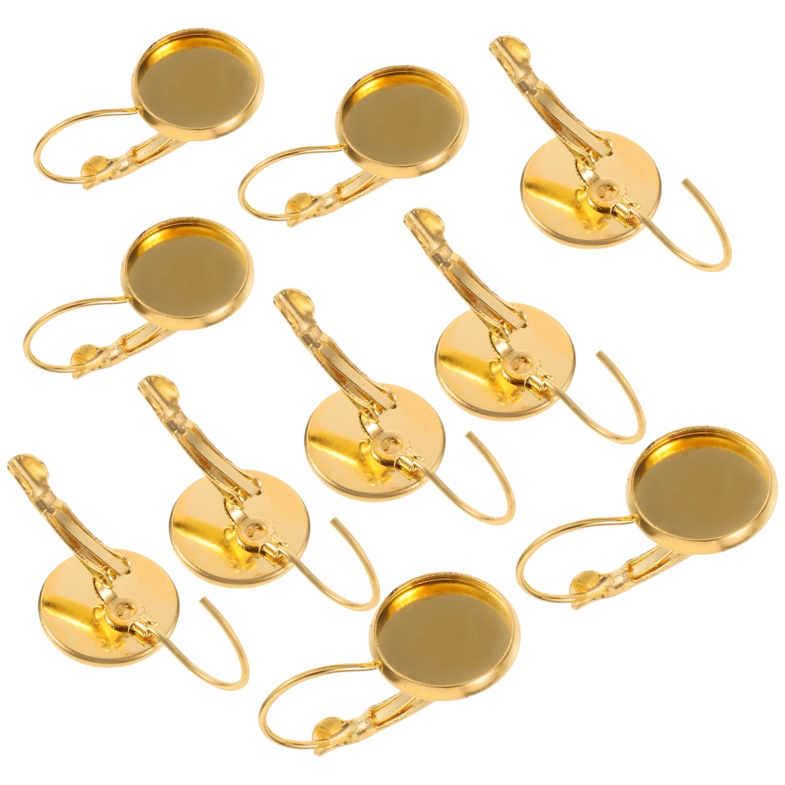 

20pcs Bezel Diy Metal Pendant Blank Tray Pendant Blank Metal Trays Hooks Durable Iron Jewelry Making Accessories Earring Setting