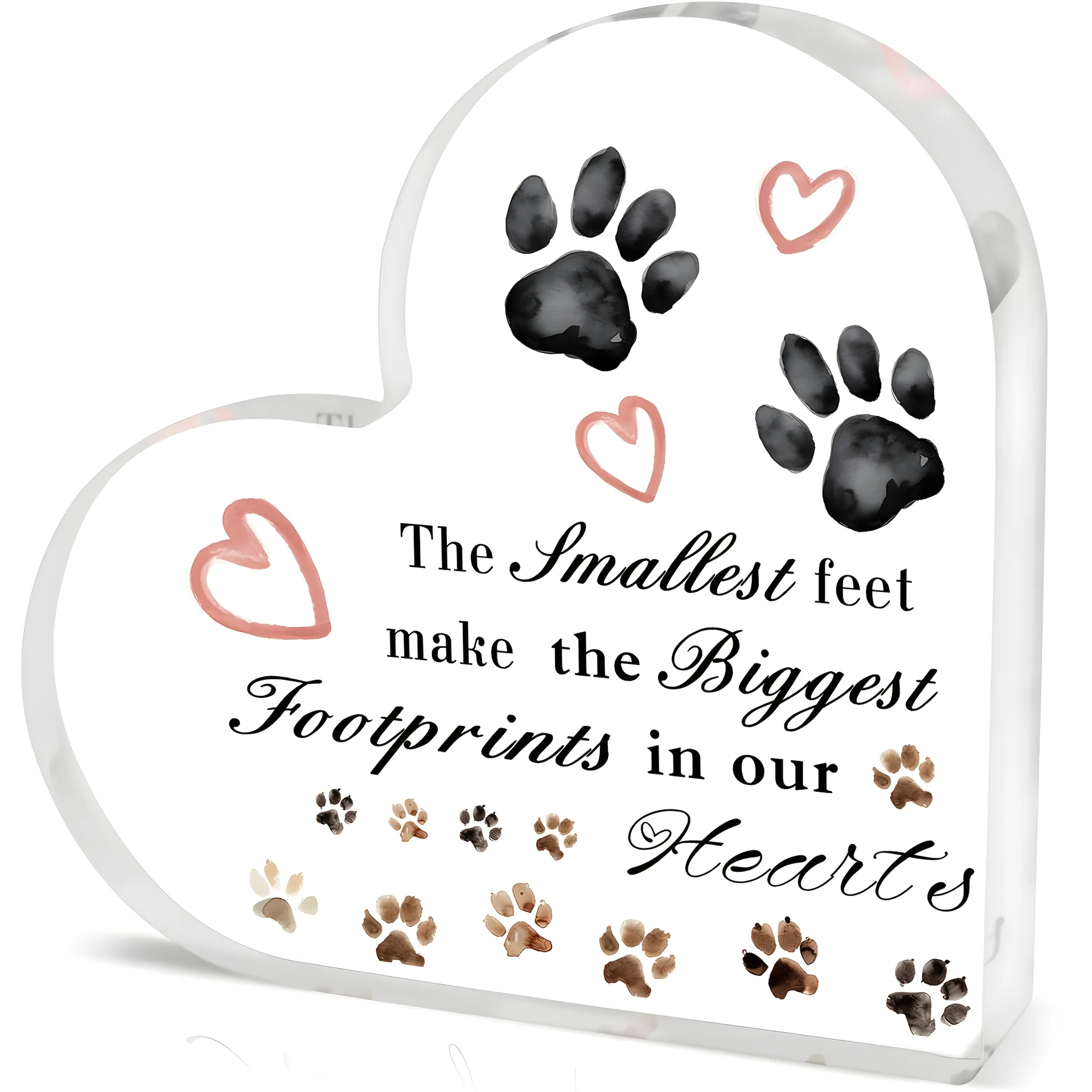 2D， Heart shaped acrylic desktop decoration - 