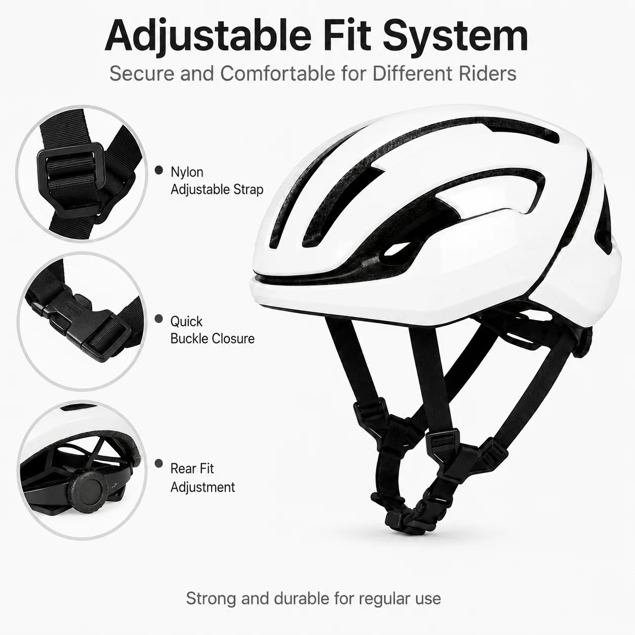 ロードサイクリングヘルメット 54-60cm 軽量 EPS  - Cycling Commute Training のレビューと価格
