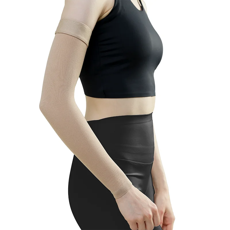 1pc Medical Lymphedema Compression Arm Sleeve for Men Women Elastic Anti Swelling Elbow Palm Support Edema Swelling 20-30mmHg