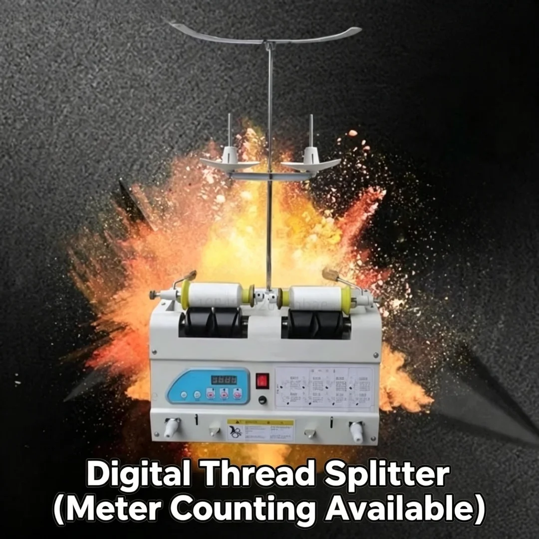 Electric Computer Controlled Thread Splitter Winding Device High Speed Sewing Thread Coiling Machine Embroidery Thread Rewinder