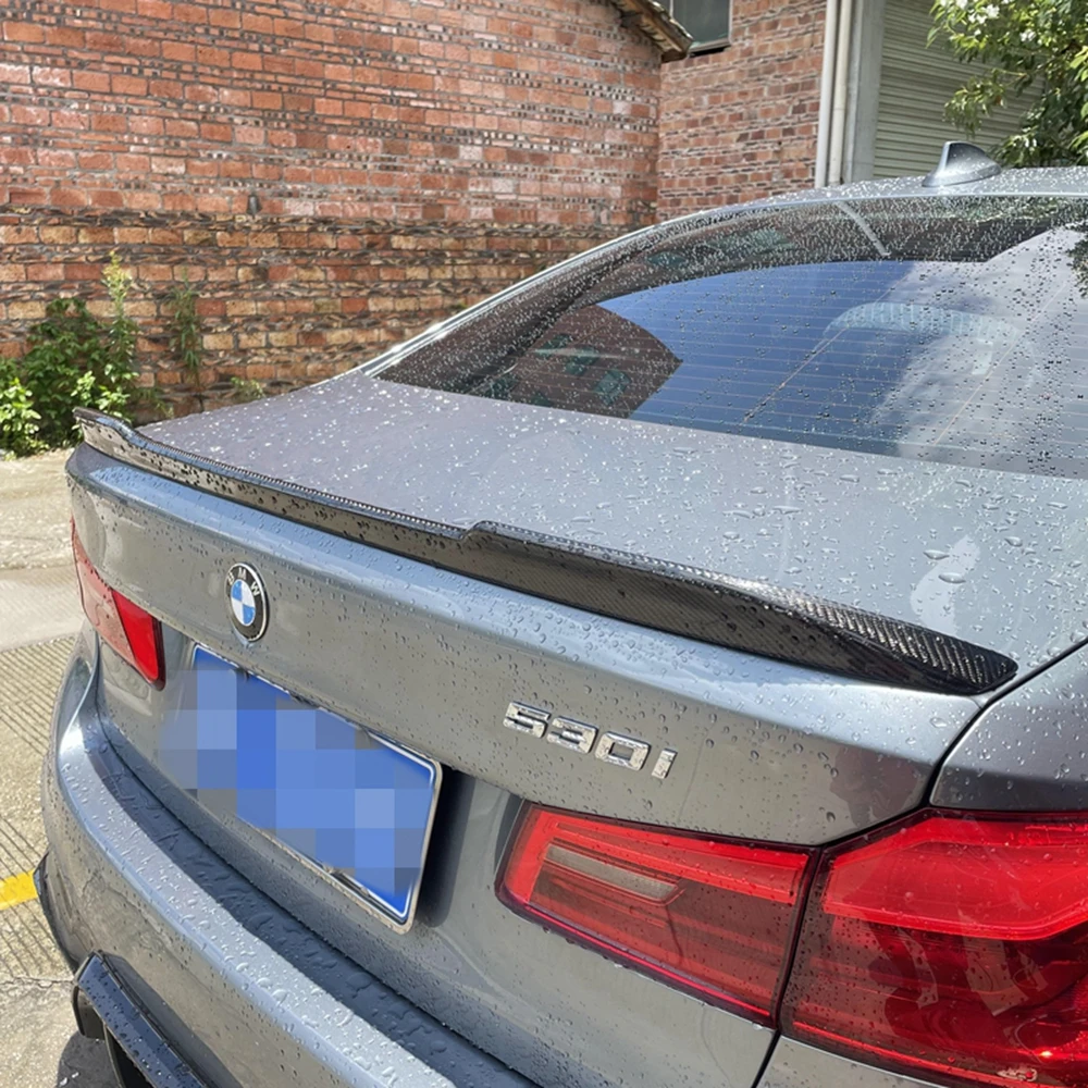2016-2023 FRP Forged carbon For BMW 5 Series G30 G38&M5 F90 CS Style Carbon fiber Rear Spoiler Trunk wing