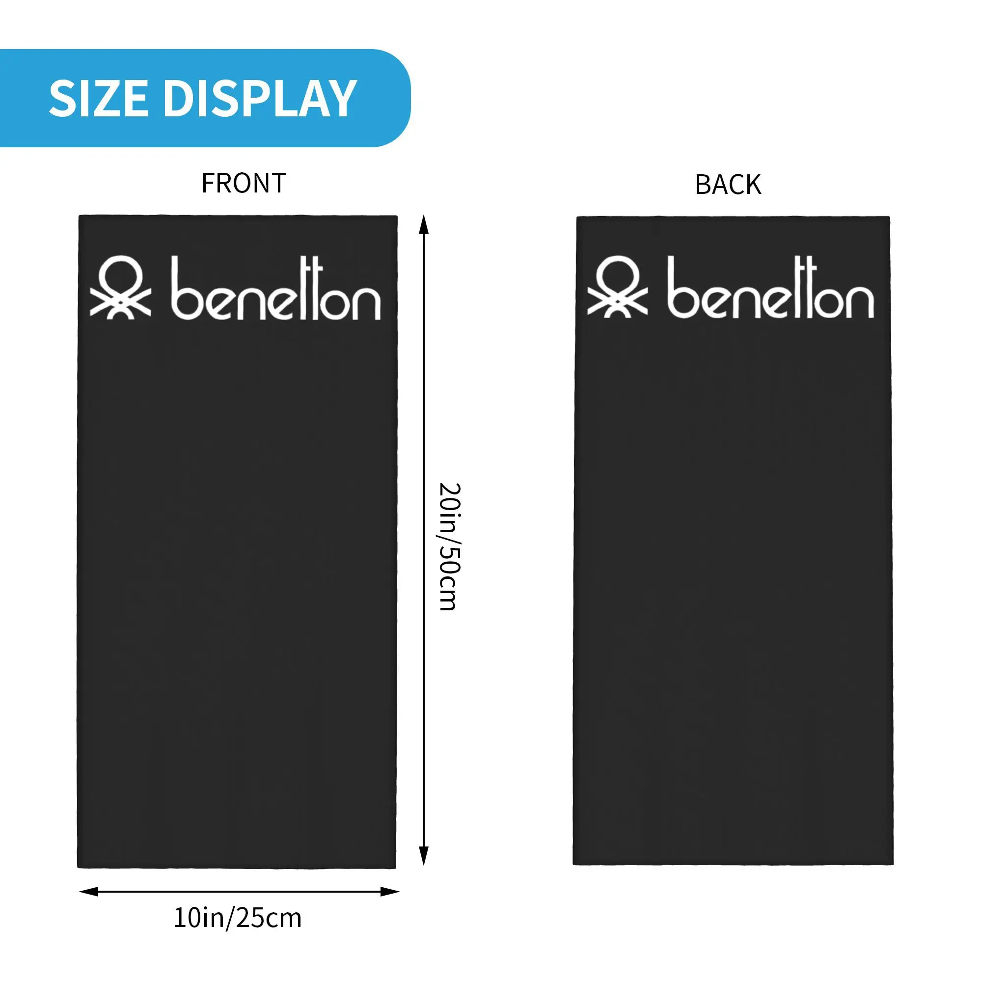 يونايتد كولورز أوف بينيتون باندانا غطاء الرقبة قناع مطبوع وشاح دافئ لركوب الدراجات للجنسين الكبار قابل للغسل