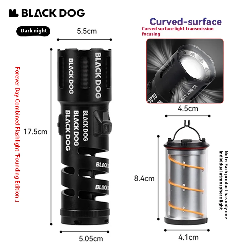 

Naturehike BLACKDOG Glow-in-the-Dark Multi-Function Pocket Flashlight Outdoor Camping Light Splashproof Detachable Flashlight