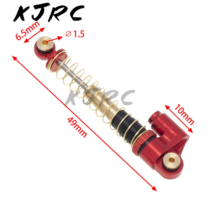 Metal Shock Absorber Lengthen 43-48mm For 1/24 RC Car SCX24 Wrangler 90081 C10